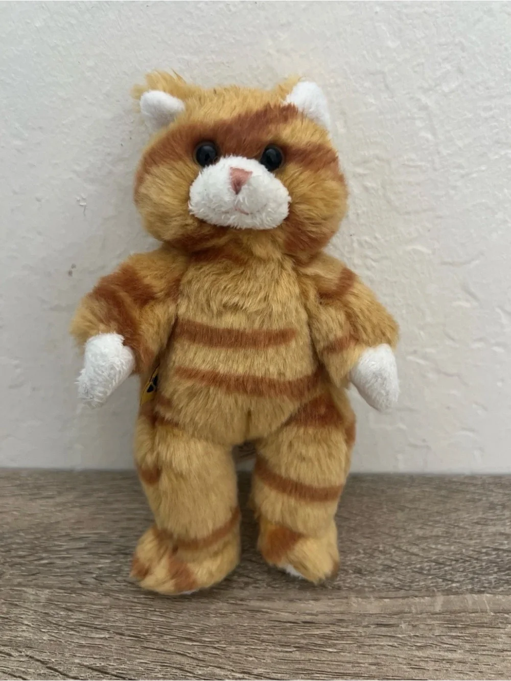 Build A Bear Orange Tabby Stripped Mini Cat Kitten Plush Standing 6.5”